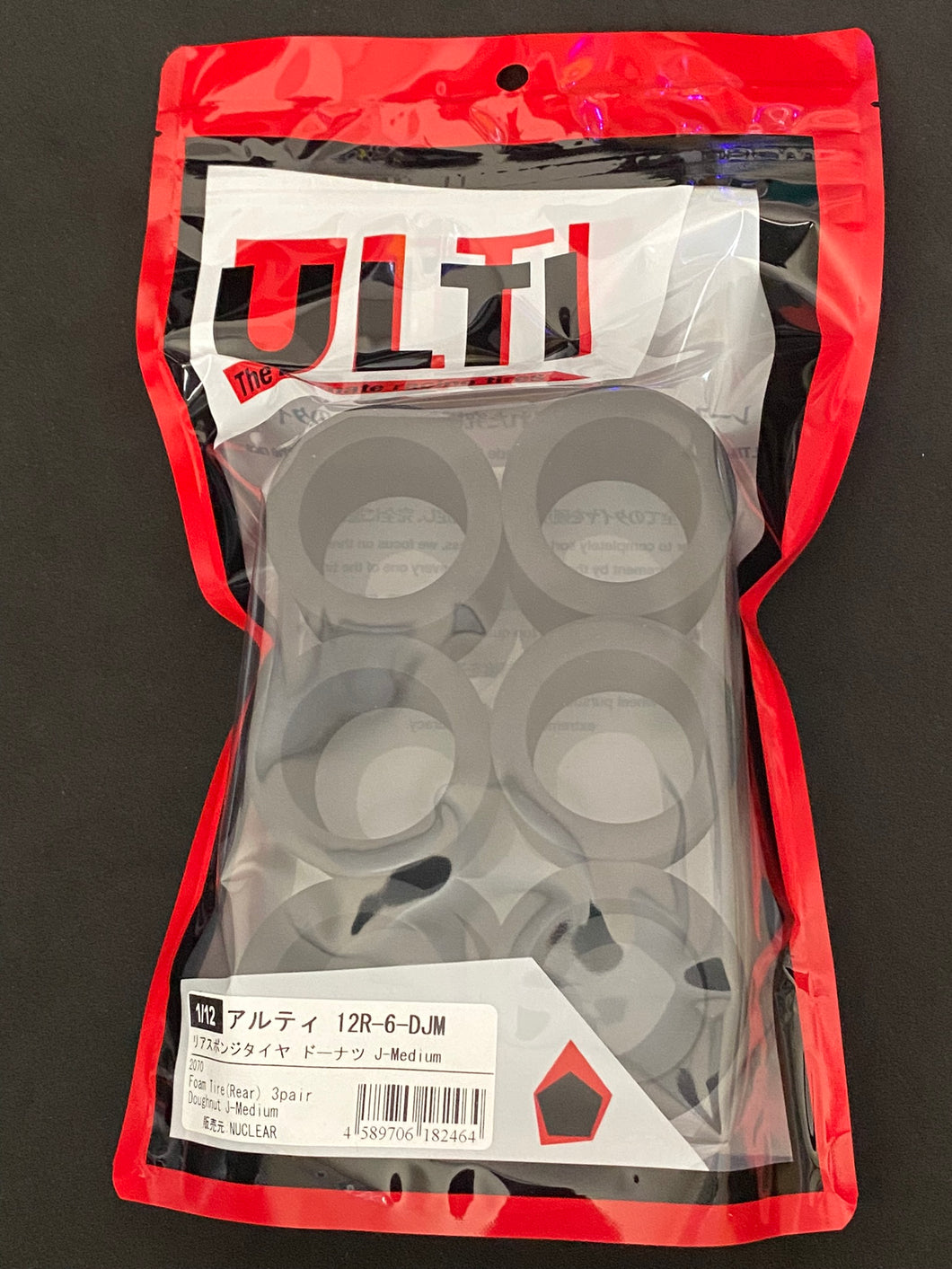 12R-6-DJM :  ULTI J-compound, Donuts, Rear Medium, 3 pair