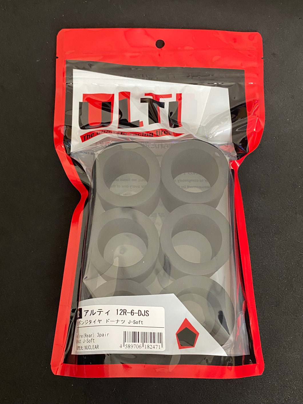 12R-6-DJS :  ULTI J-compound, Donuts, Rear Soft, 3 pair