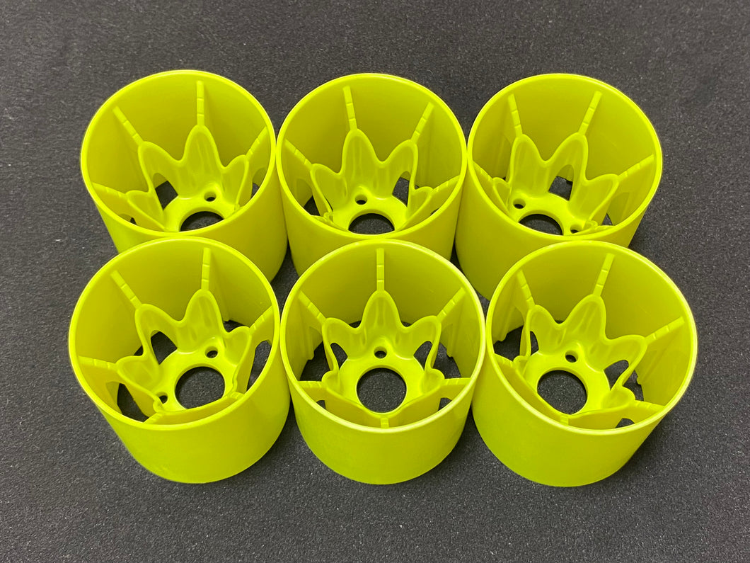 YM-003 : Yokomo Yellow Rear Wheel (6 pcs)