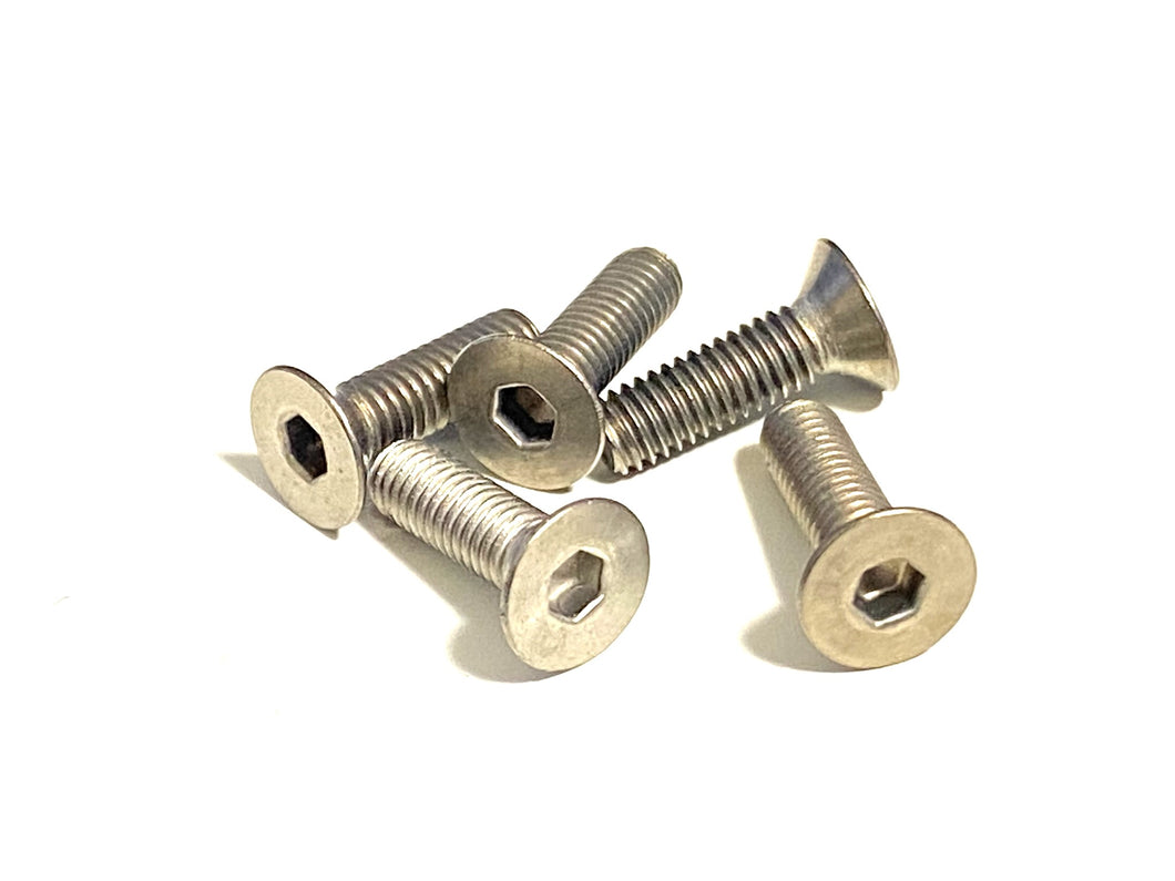 HW-027: M3x10 Titanium Hex Flat Head Screw (5pcs)