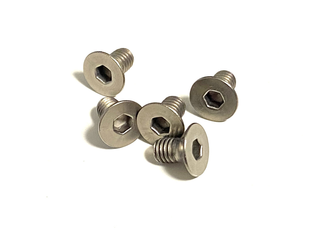 HW-024: M3x5 Titanium Hex Flat Head Screw (5pcs)