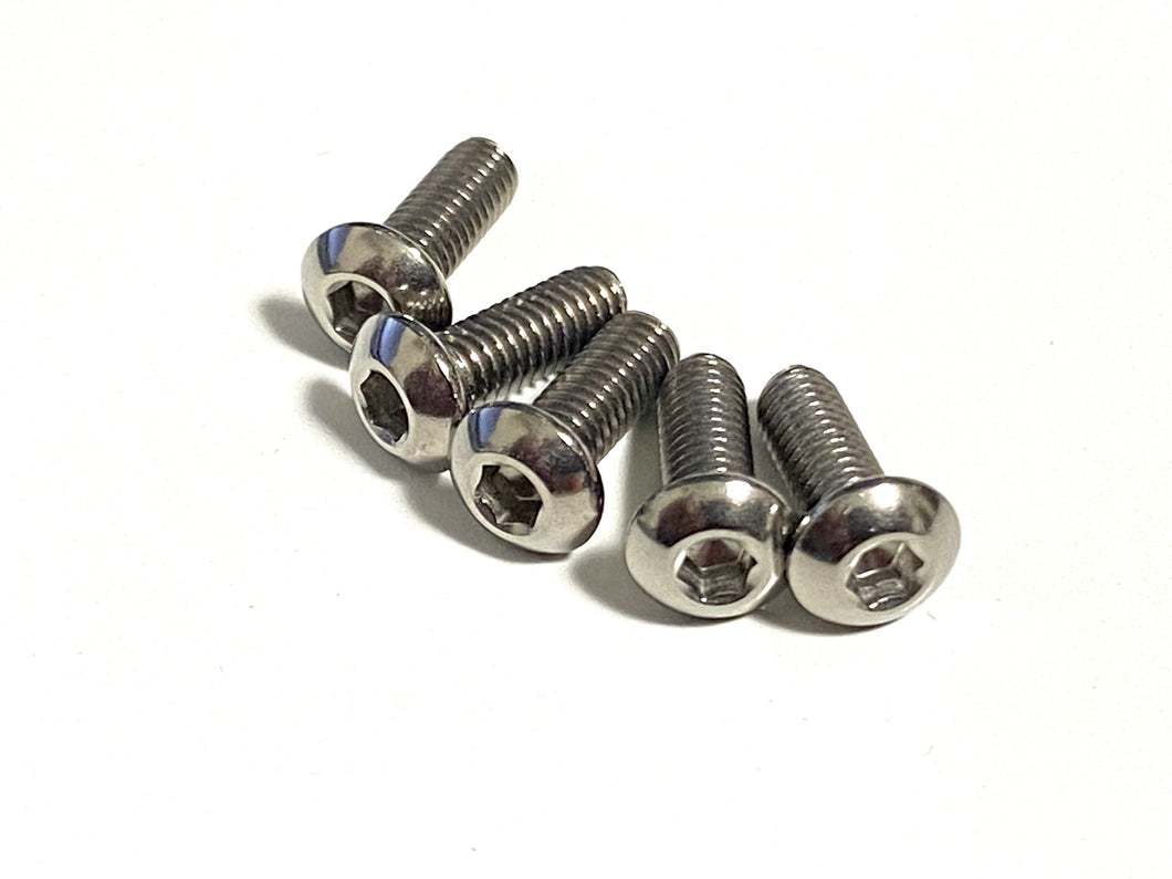 HW-028: M3x8 Titanium Hex Button Head Screw (5pcs)