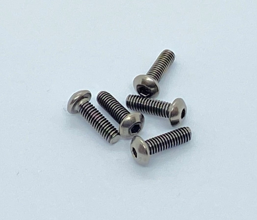 HW-008: M2.5x8 Titanium Hex Button Screw (5pcs)